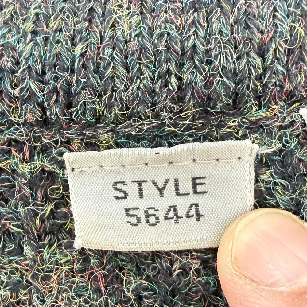 Zeppelin Cardigan Mens XLXT Gray Burgundy Blue Yellow Fair Isle Elbow Patches